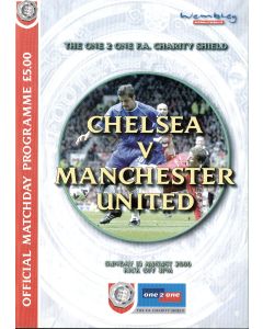 2000 Charity Shield Programme Chelsea v Manchester United
