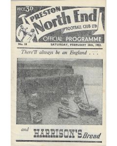 Preston North End v Chelsea 28/02/1953 Football Programme Mint Condition
