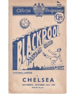 Blackpool v Chelsea 23/10/1954 Football Programme - Chelsea's First Championship Season