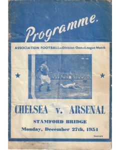 Chelsea v Arsenal 17/12/1954 Pirate Football Programme - Chelsea's First Championship Season