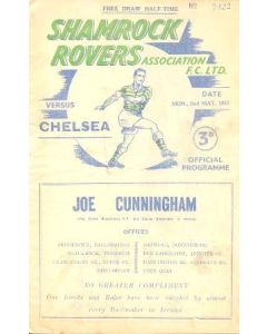 Shamrock Rovers vChelsea official programme 02/05/1955