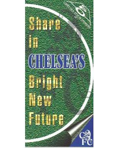 Chelsea Pitch Owners Plc. leaflet for selling shares in Chelsea play ground of season 1992-93