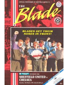 1991 sheffield united v chelsea football programme