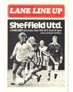Sheffield United vChelsea official programme 16/09/1972