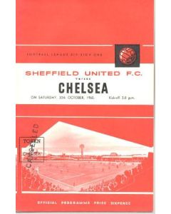 Sheffield United vChelsea official programme 30/10/1965