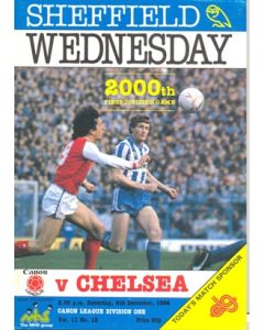 Sheffield Wednesday v Chelsea official programme 08/12/1984