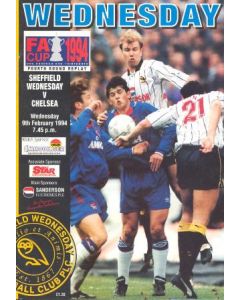 Sheffield Wednesday vChelsea official programme 09/02/1994
