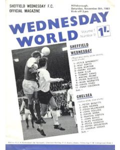 Sheffield Wednesday vChelsea official programme 08/11/1969