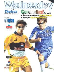 Sheffield Wednesday vChelsea official programme 13/02/1999