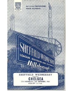 Sheffield Wednesday vChelsea official programme 16/09/1964