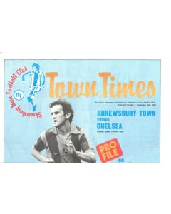 Shrewsbury town v chelsea football programme 1980