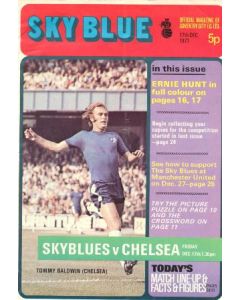 Coventry City vChelsea official programme 17/12/1971