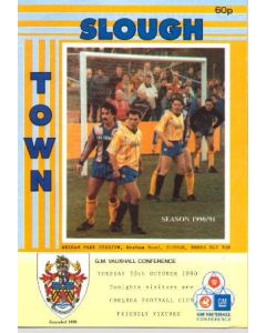 slough town v chelsea football programme 1990