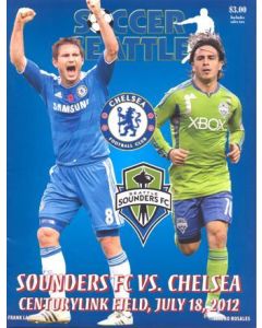 Seattle Sounders v Chelsea official programme 18/07/2012, large programme