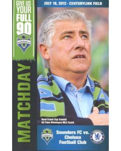 Seattle Sounders v Chelsea official programme 18/07/2012, small parogramme