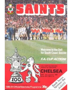 Southampton vChelsea official programme 03/01/1981