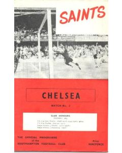 Southampton vChelsea official programme 03/09/1966