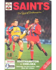 Southampton v Chelsea official programme 03/12/1994 Premier League