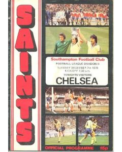 Southampton v Chelsea official programme for the league match played on the 7th December 1976. 