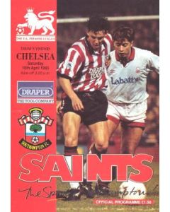 Southampton vChelsea official programme 10/04/1993 Premier League