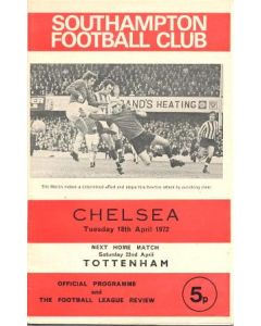 Southampton vChelsea official programme 18/04/1972