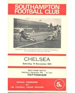 Southampton v Chelsea official programme 18/11/1972