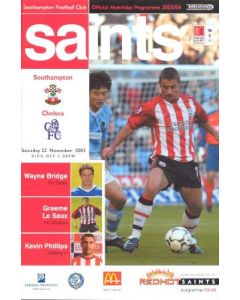 Southampton vChelsea official programme 22/11/2003
