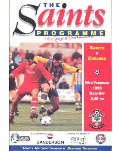 Southampton vChelsea official programme 24/02/1996