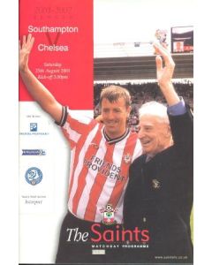 Southampton vChelsea official programme 25/08/2001