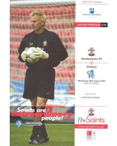 Southampton v Chelsea official programme 28/08/2002 Premier League