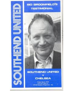 Southend United vChelsea official programme 03/05/1974