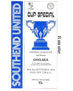 Southend United vChelsea official programme 06/09/1972