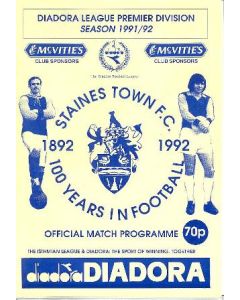 Staines Town vChelsea official programme 27/02/1992