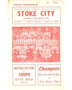 Stoke City vChelsea official programme 04/03/1964