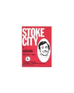 Stoke City vChelsea official programme 20/02/1971