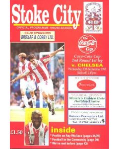 Stoke City vChelsea official programme 20/09/1995