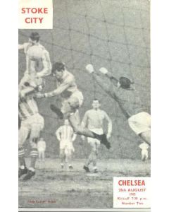 Stoke City vChelsea official programme 25/08/1965