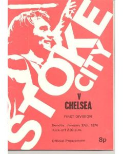 Stoke City vChelsea official programme 27/01/1974