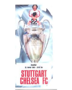 Stuttgart vChelsea unofficial programme 25/02/2004 pirate