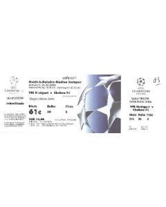 Stuttgart v Chelsea ticket 25/02/2004