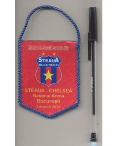 Steaua Bucharest v Chelsea 07/03/2013 and Chelsea v Steaua 14/03/2013 UEFA Europa League small pennant