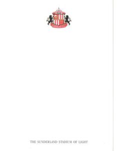Sunderland v Chelsea menu 09/12/2001 Premier League
