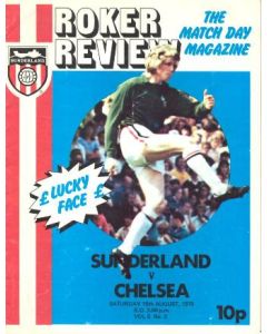 Sunderland vChelsea official programme 16/08/1975