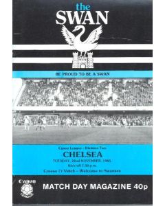 Swansea City vChelsea official programme 22/11/1983
