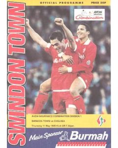 Swindon Town v Chelsea official programme 11/05/1995
