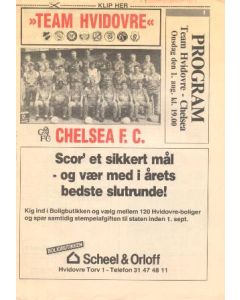 Hvidovre v Chelsea official programme 01/08/1990