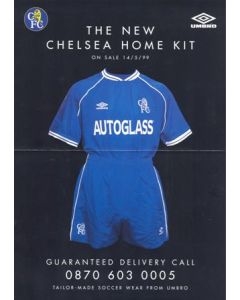 The New Chelsea Home Kit on Sale 14/05/1999 leflet