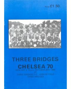 Three Bridges vChelsea 70's official programme 26/10/1986