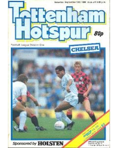 Tottenham Hotspur vChelsea official programme 13/09/1986 Football League