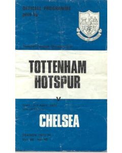 Tottenham Hotspur vChelsea official programme 03/04/1974